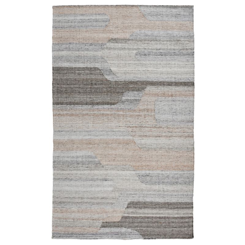 Yuz 2 x 3 Indoor Outdoor Small Area Rug with Beige Gray Abstract Tones