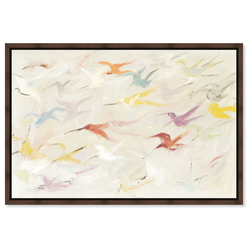 Feathery Strokes I Abstract Canvas Print by Art Remedy image number 0