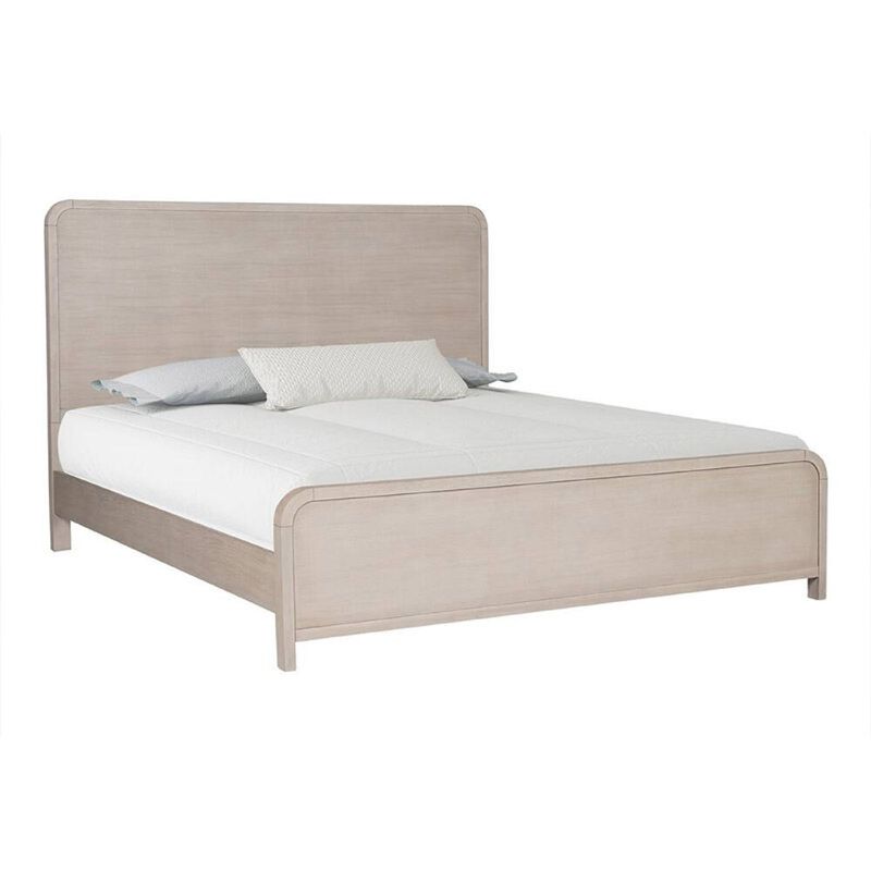 Queen Bedroom Set, Natural Oak Beige Brown Wood, 3 Piece Set with 2 Nightstands image number 2