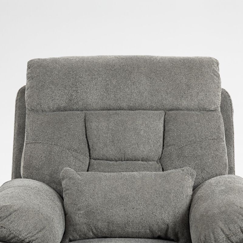 Velvet Electric Lift Recliner with Heating and Massage, Power Lift Sofa Chair with 2 Pocket Cup Holders, 2 Remote Controls, Dual OKIN Motors image number 5