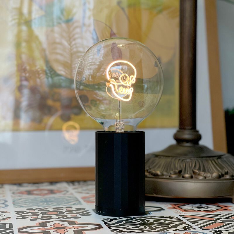 Bulb SKULL Amber with Base Table Lamp PORTABLE Pop image number 3