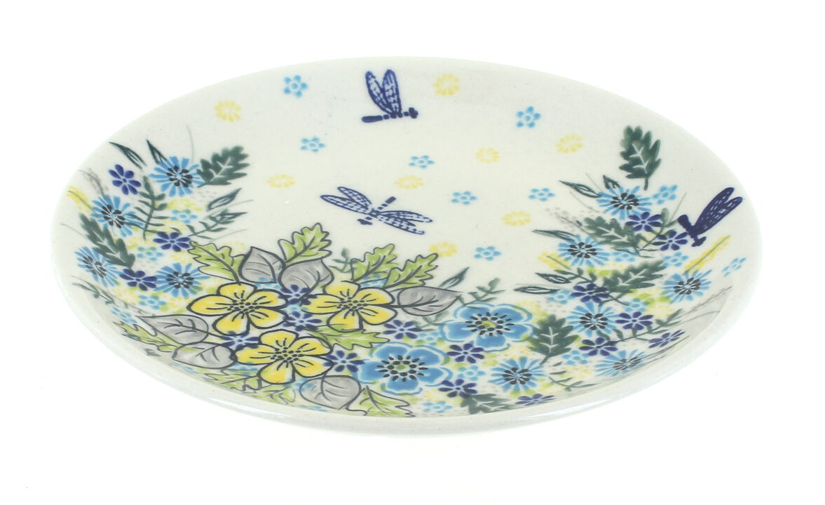 Blue Rose Polish Pottery Arctic Holidays Dessert Plate