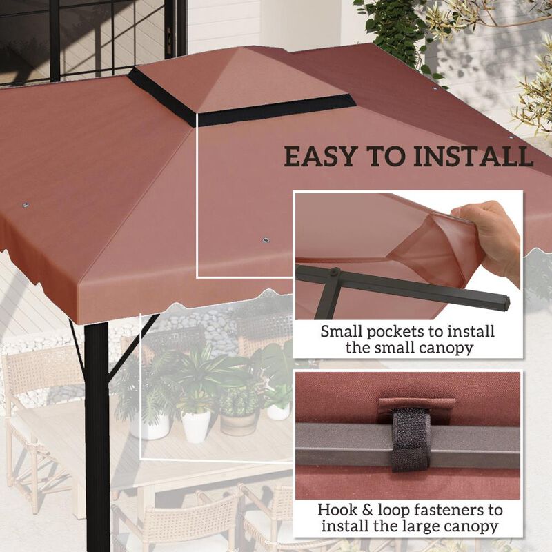 Hivvago Gazebo Canopy 10' x 10' Replacement Cover image number 5