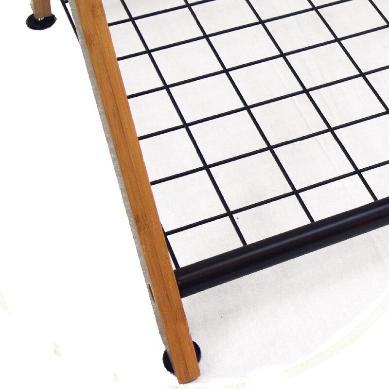 Oceanstar X-Frame Bamboo 3-Bag Laundry Sorter, Black