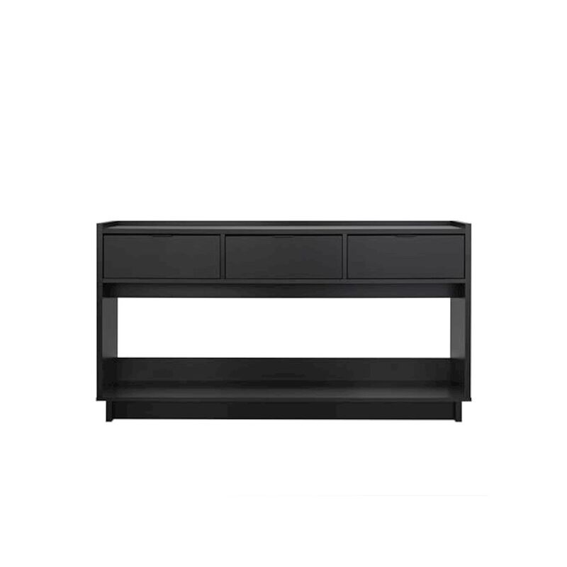 Prepac Simply Modern Entryway Console Table Engineered Wood with 3 Drawers