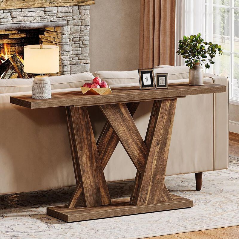 Tribesigns Farmhouse Wood Console Table image number 8