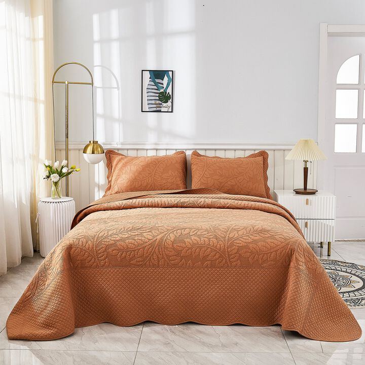 MarCielo 100% Cotton Oversized Bedspread Quilt Set T