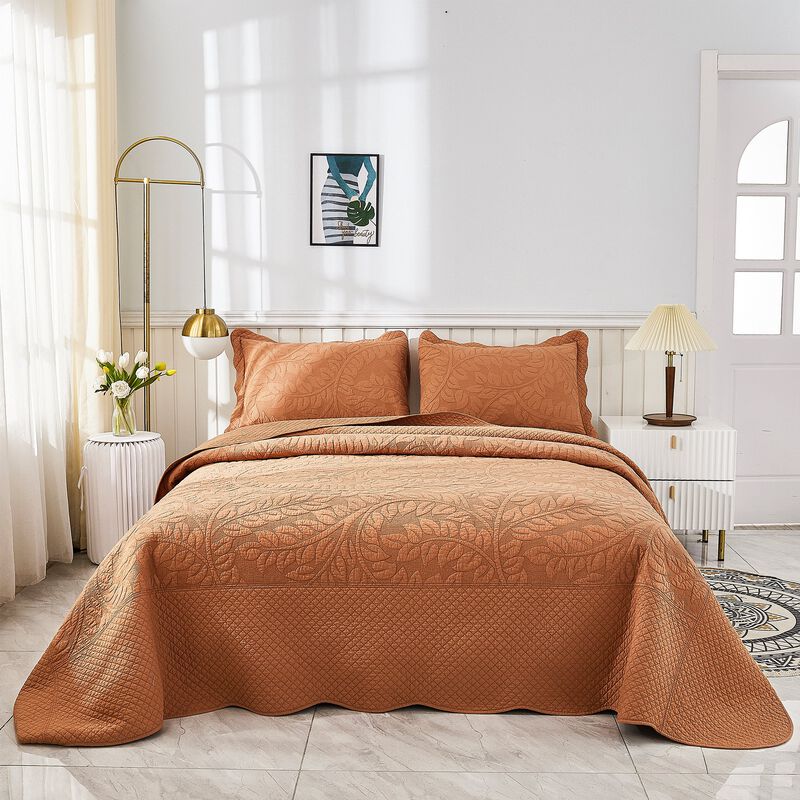 MarCielo 100% Cotton Oversized Bedspread Quilt Set T