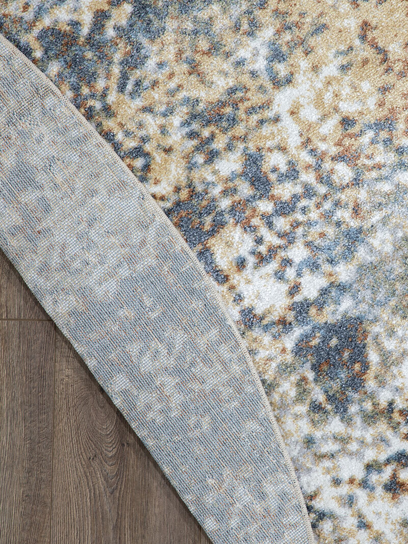 Astra Machine Washable ASW07 Multicolor 5'3" Round Rug