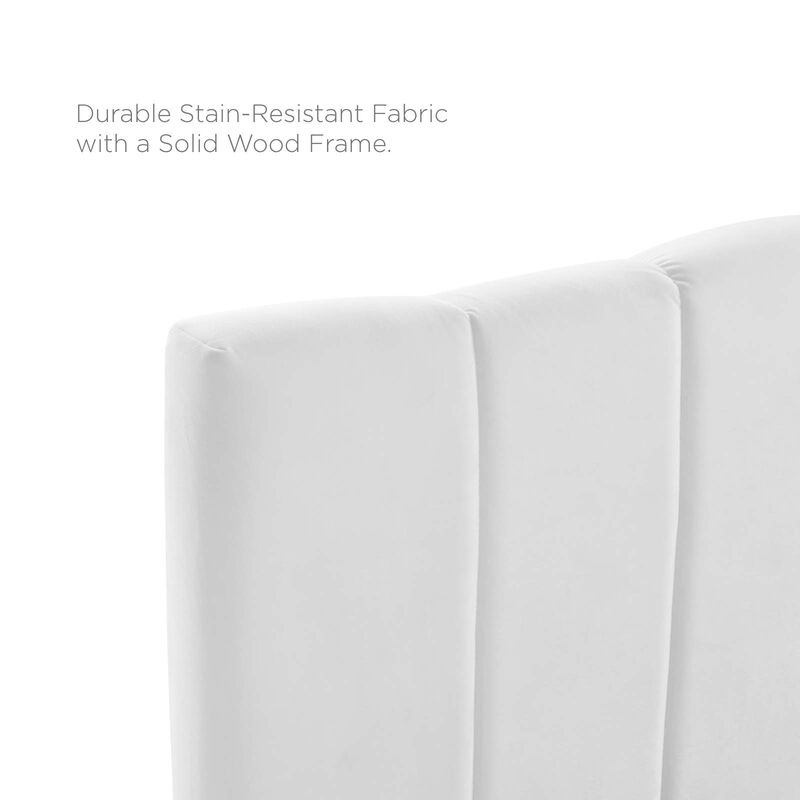 Camilla Channel Tufted Full/Queen Performance Velvet Headboard image number 3