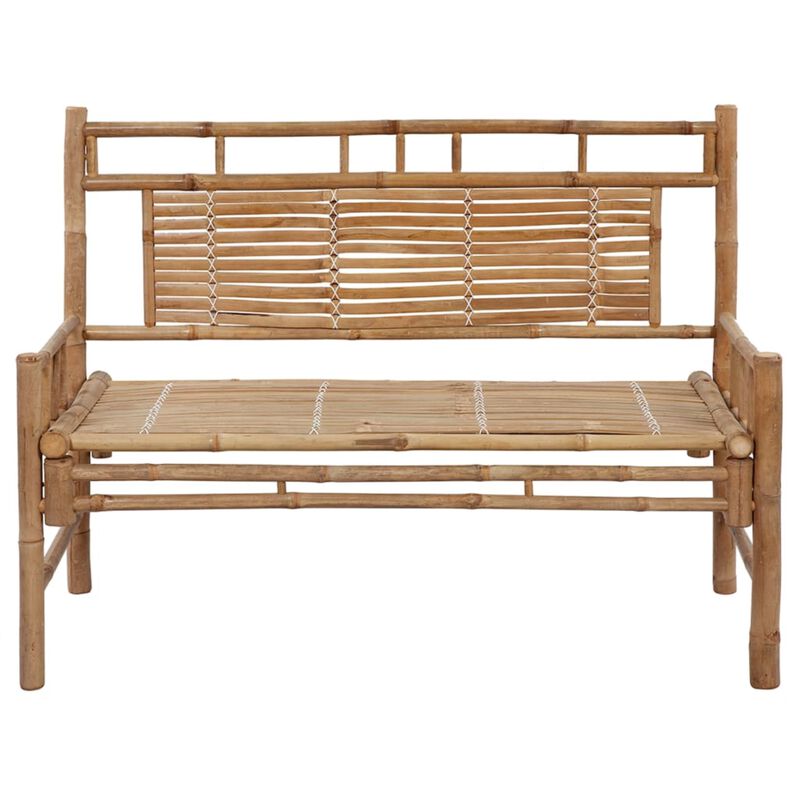 vidaXL Garden Bench with Cushion 47.2" Bamboo