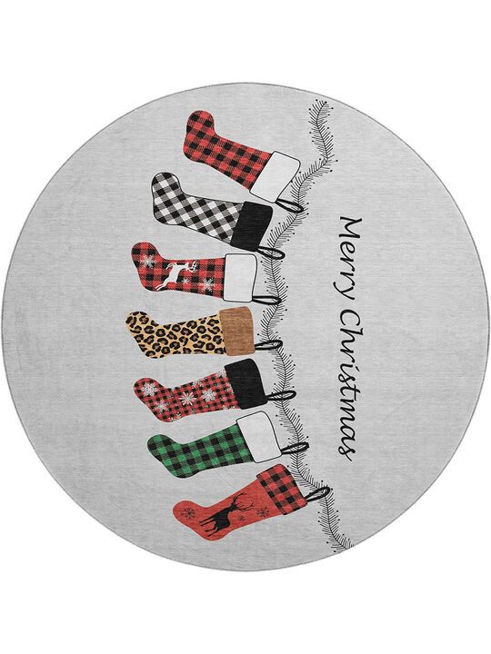 Merry & Bright MY5 8' Round Rug