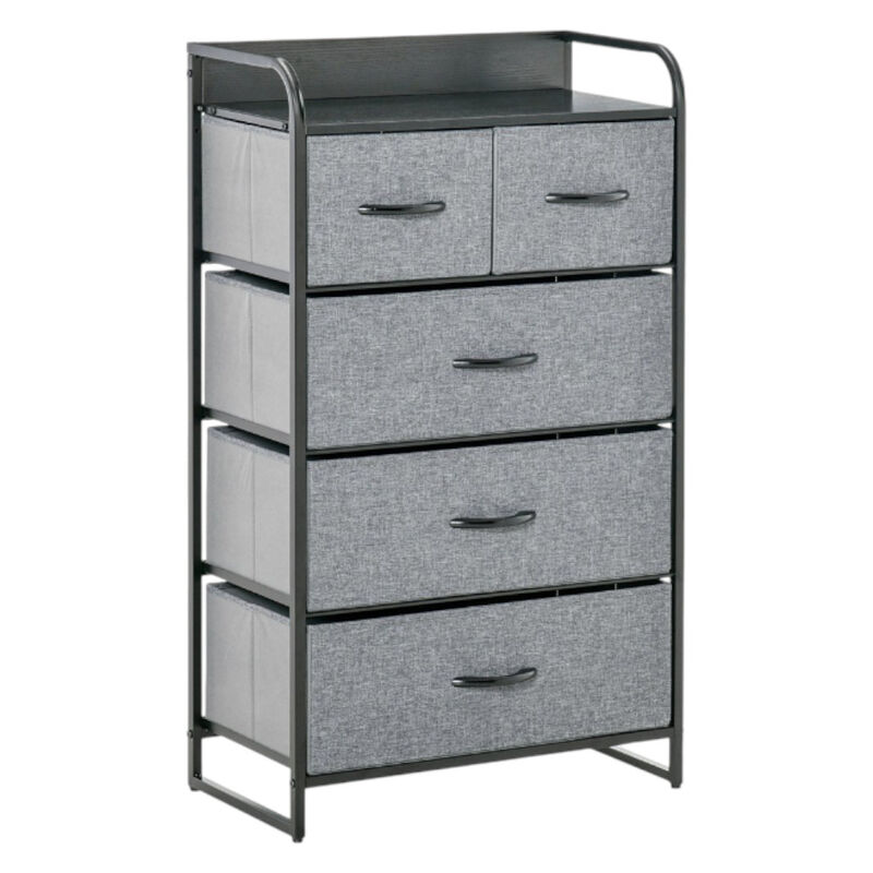 Compact Storage Chest Dresser with Metal Frame For Bedroom image number 0