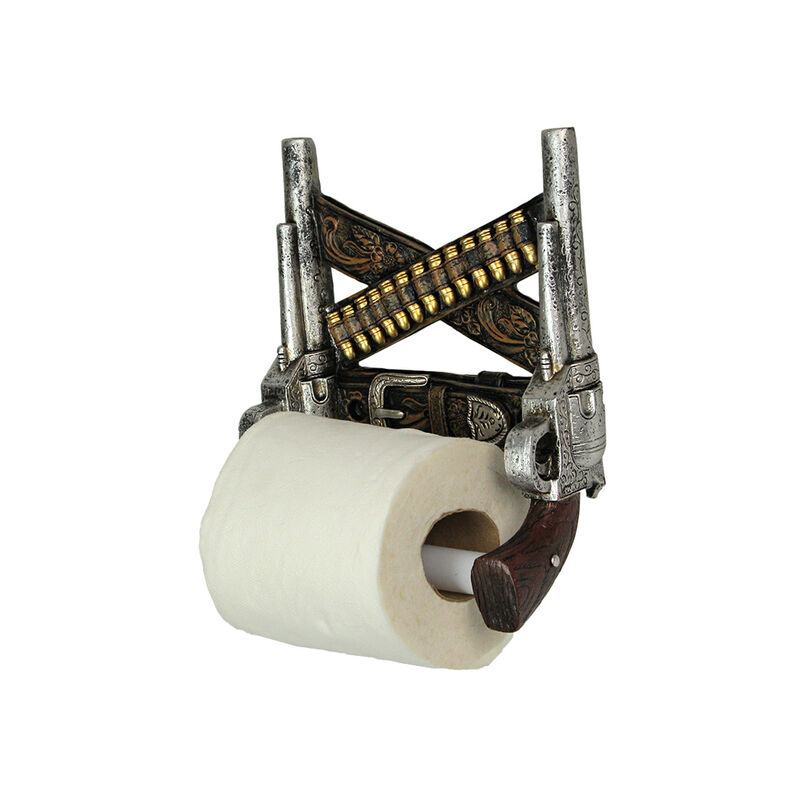 Wild West Gunslinger Holster Toilet Paper Holder Double Pistol Western Cowboy image number 2
