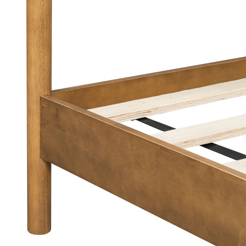 Christopher Knight Home Priscilla Modern Bed Frame with Boucle Upholstered  Wavy Headboard image number 7