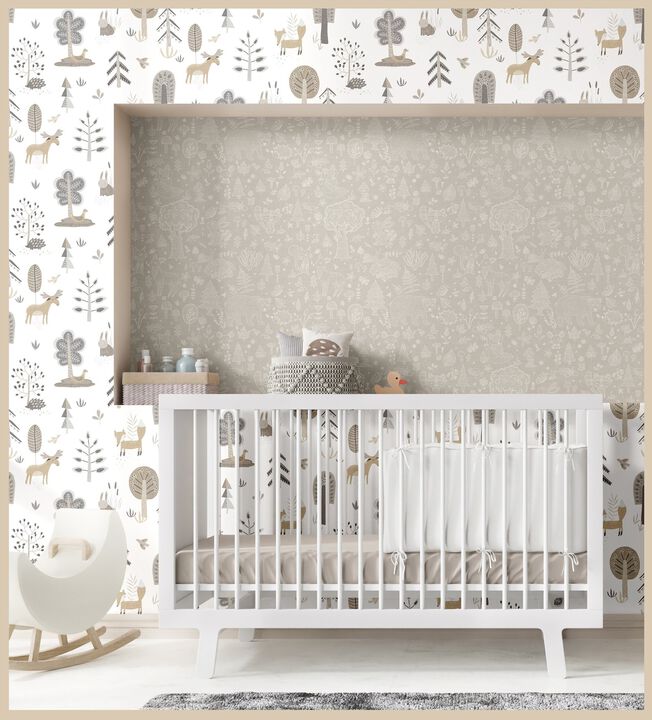 Little Explorers 2 Kids Silver Grey Wallpaper 14801
