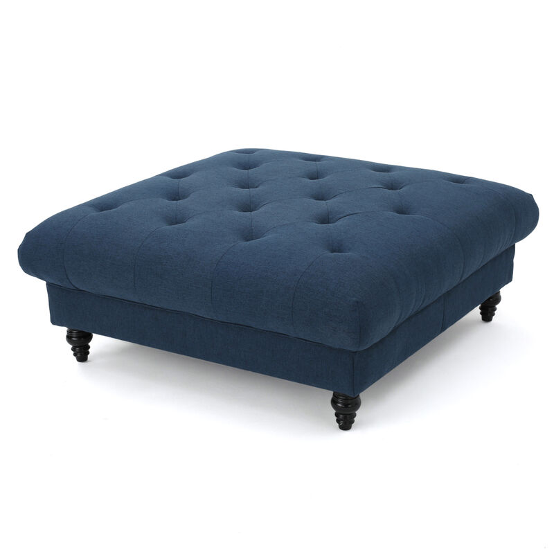 Streamdale Plush and Versatile Velvet Ottoman with Tufted Top image number 5