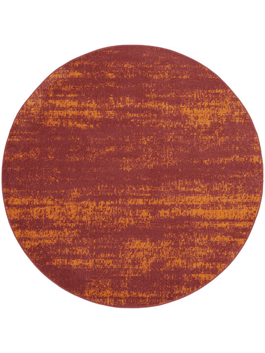 Nourison Essentials NRE03 Red 6' x Round Rug