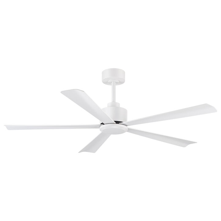 Breezary 52" Ceiling Fan No Light, 5 Blades, 6 Speed Reversible, Remote Control, Low Profile