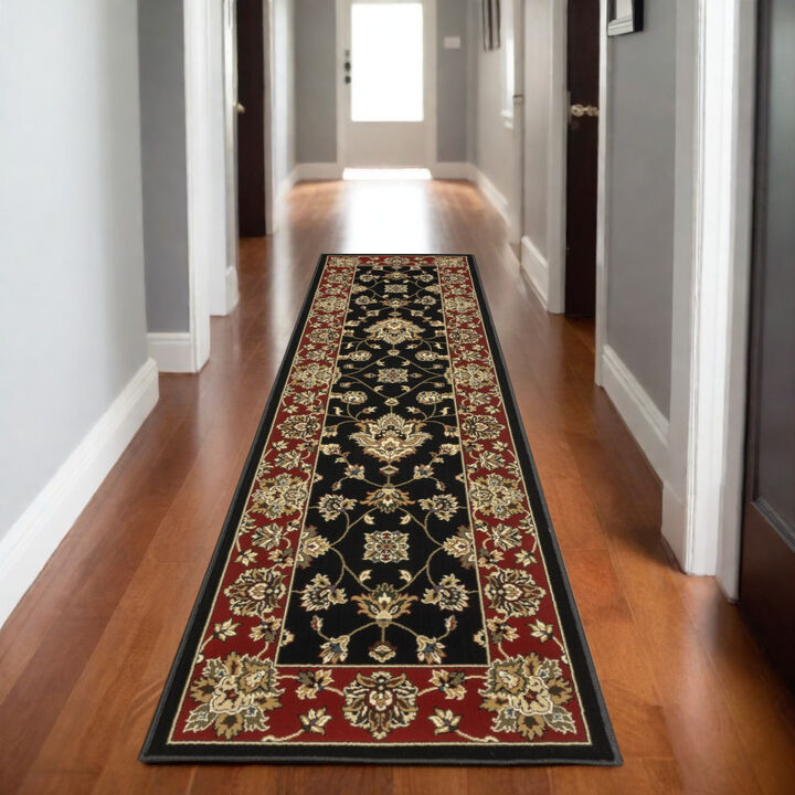 HomeRoots Floral Runner Rug