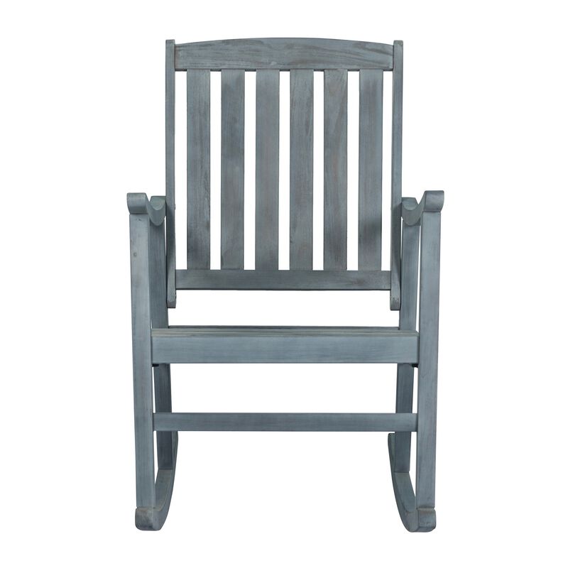 Penny Classic Slat Back Acacia Wood Patio Outdoor Rocking Chair