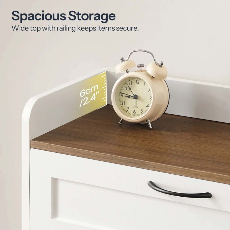 Farmhouse Style Shoe Organizer Cabinet with Flip-Down Storage Drawers-White image number 4