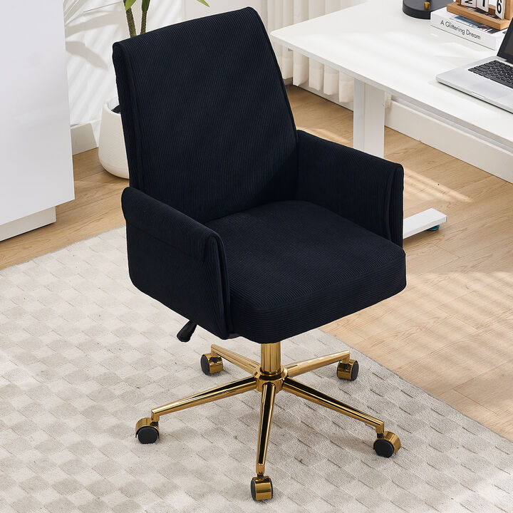 Merax High End Ergonomic Office Chair Gilded Metal Base with Luxury Memory Foam Cushion