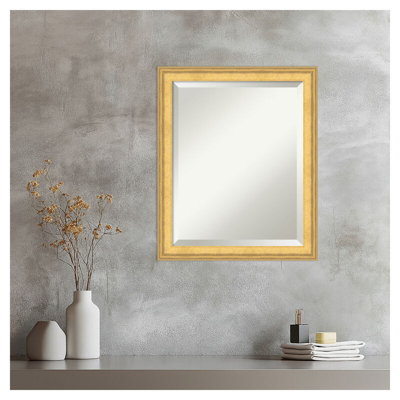 Owen Gold Beveled Wood Framed Wall Mirror