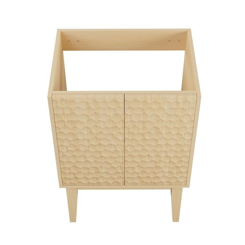 Bosse 24" Freestanding Bathroom Vanity Cabinet without Top in Natural Oak image number 3