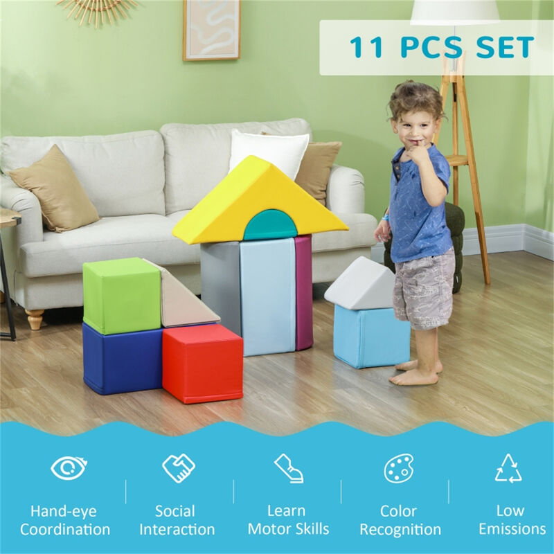 Kids' Soft Play Set Foam Climbing Blocks for Toddlers' Indoor Active Play & Motor Skill Development