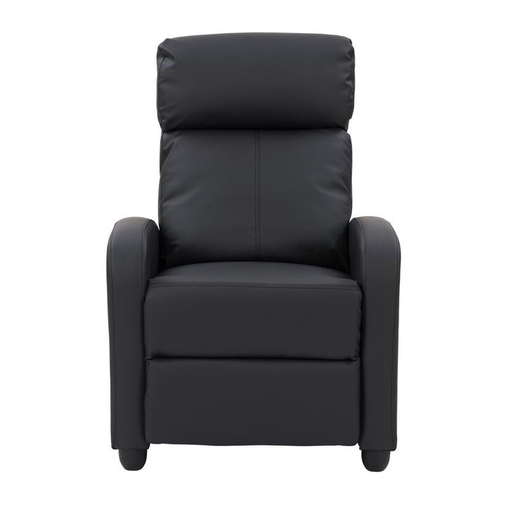 CorLiving Oren PU Recliner in Black