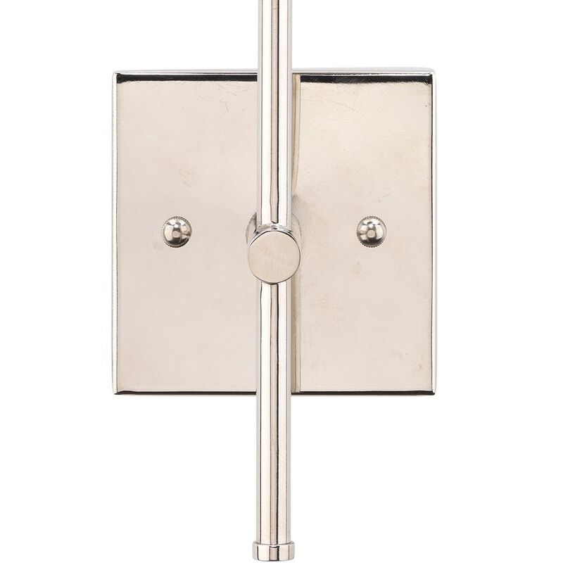 Abi 18 Inch Wall Sconce, Hand Blown Glass in Smooth Metallic Gray, 40W - Benzara