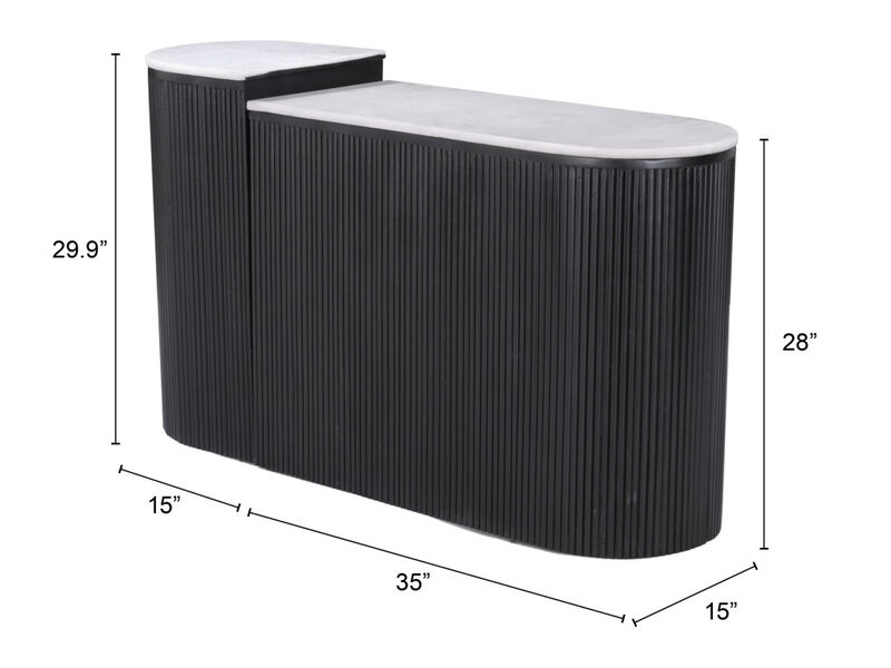 Ormara Console Table Set (2-Piece) White & Black