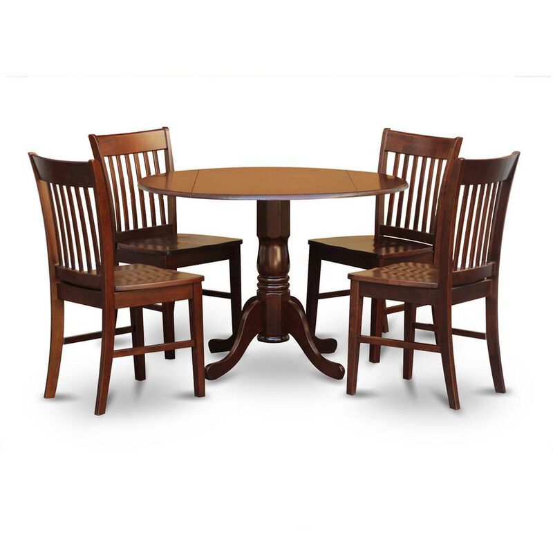 5 Pc small Kitchen Table and Chairs set-small Kitchen Table plus 4 Kitchen Chairs