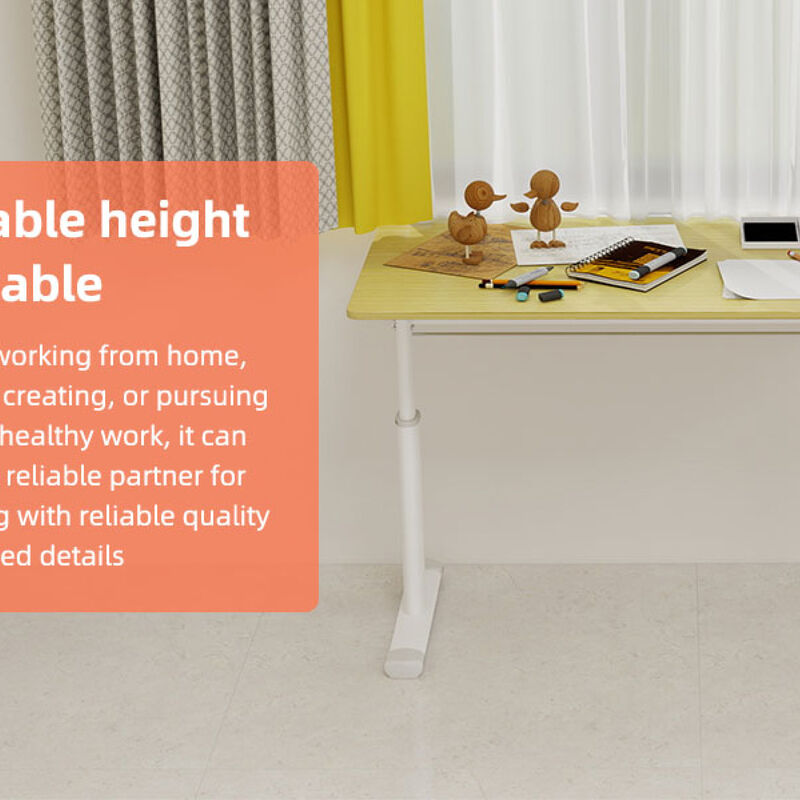 GOODSILO Height-Adjustable Manual Crank Sit Stand Desk for Home Office with Minimalist Design and Dual-Column Stability image number 6