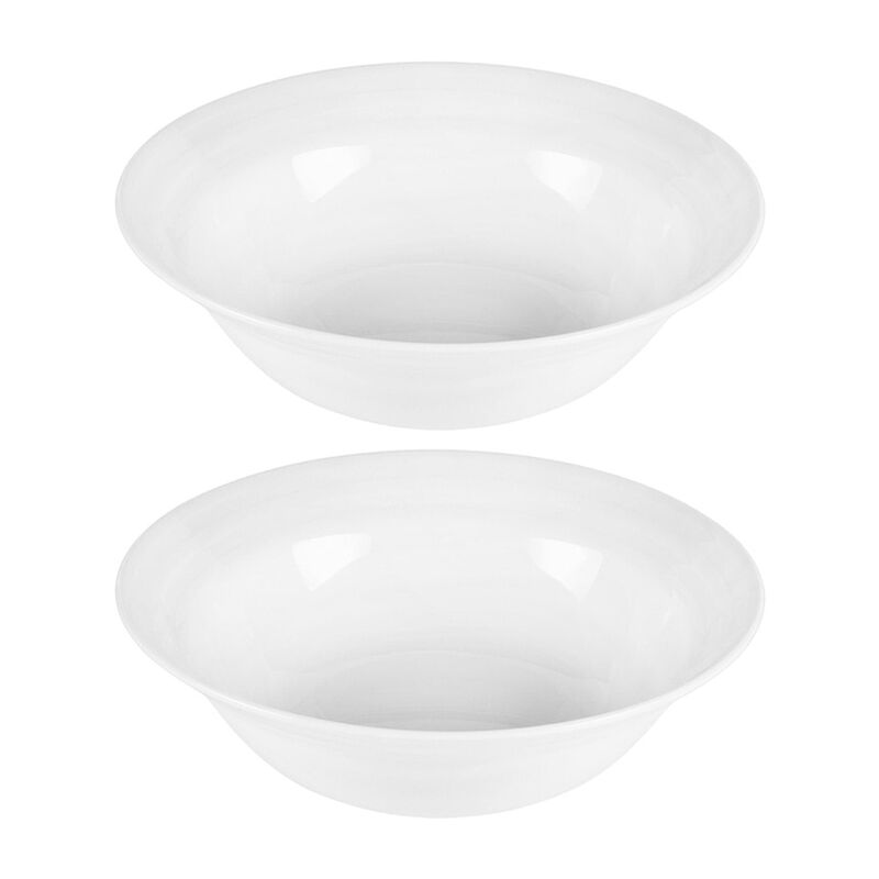 Lizbon dia.9" h:2.75" 42 oz. Round White Porcelain Bowl (Set of 2) image number 0