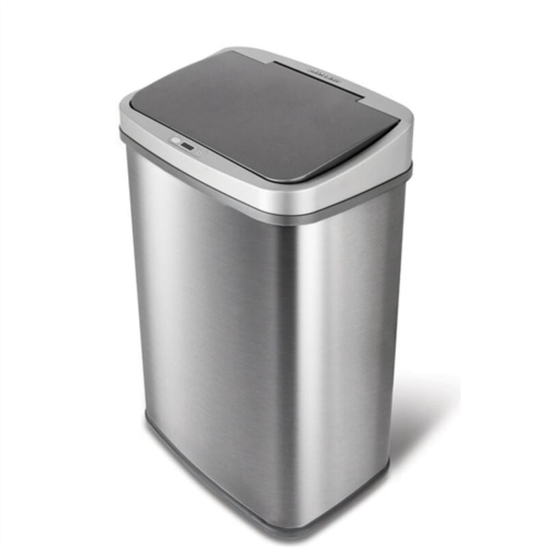 Hivvago 13 Gallon Stainless Steel Kitchen Trash Can with Motion Sensor Lid