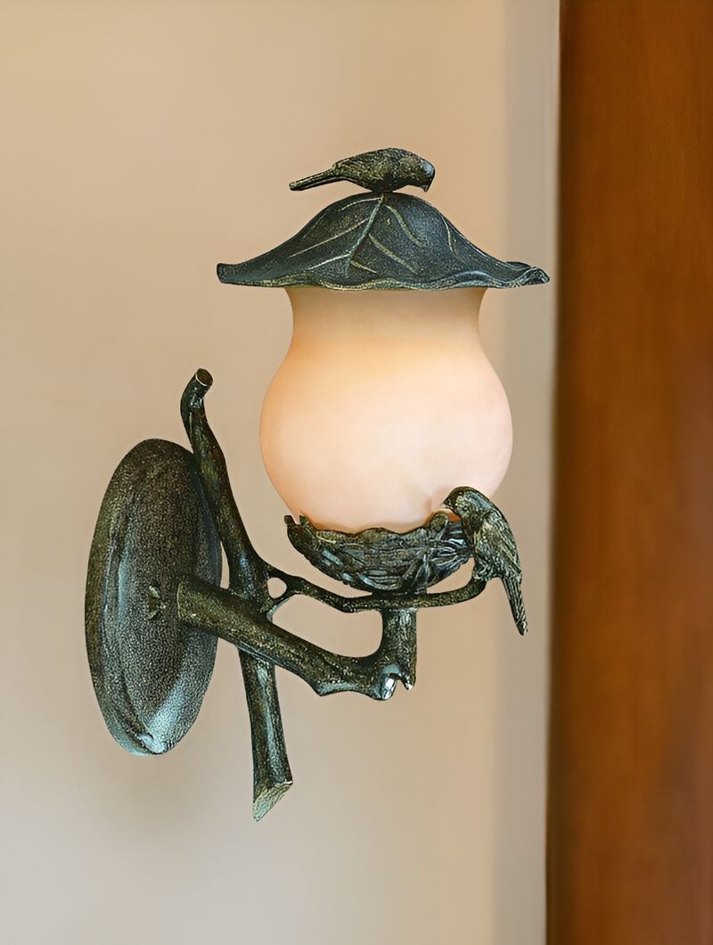 Decorative Wall Lantern with Bird Detail Design for Outdoor Lighting image number 1