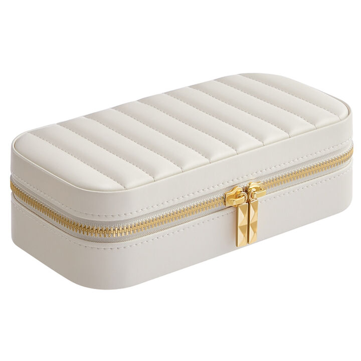 Portable Jewelry Case with Mirror Travel Organizer Box for Women