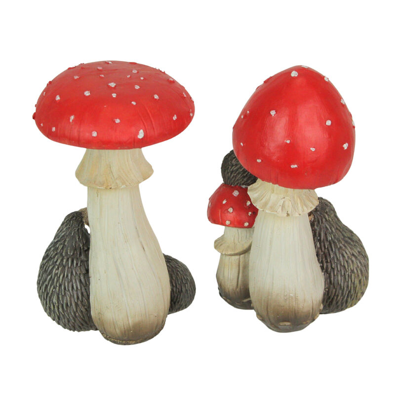 Hedgehogs and Mushrooms Statue Set &ndash; Hand-Painted, Nature-Inspired Decor image number 3