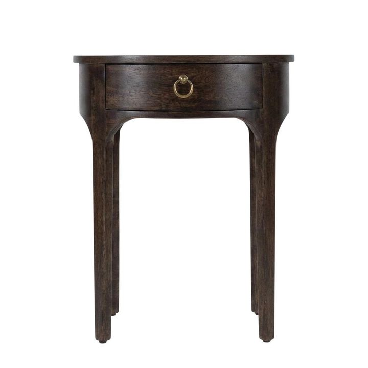 Butler Specialty Alinia 1 drawer End Table, Dark Brown