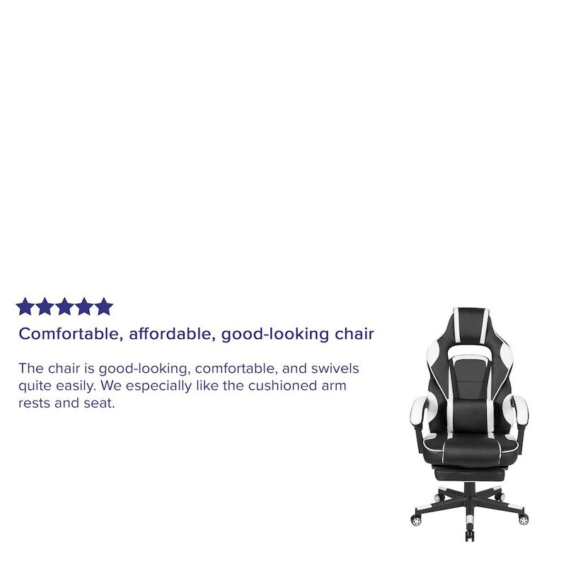 Flash Furniture X40 Gaming Chair Racing Computer Chair - Black/Purple image number 1