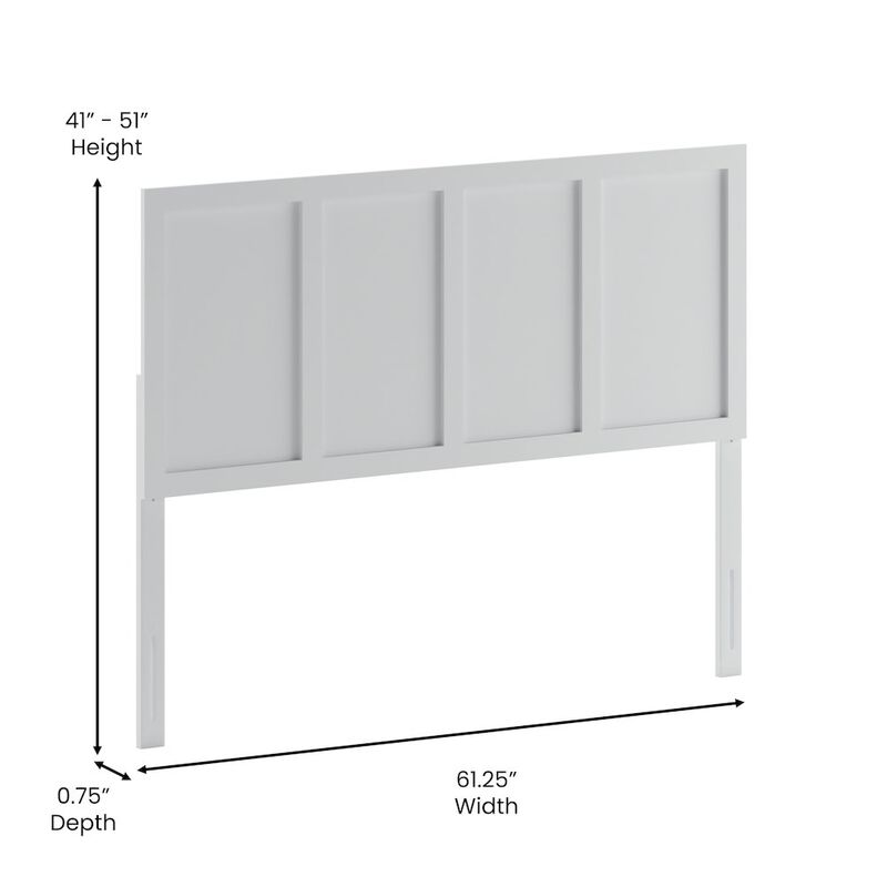 Flash Furniture Contemporary Queen Size Raised Panel Headboard image number 1