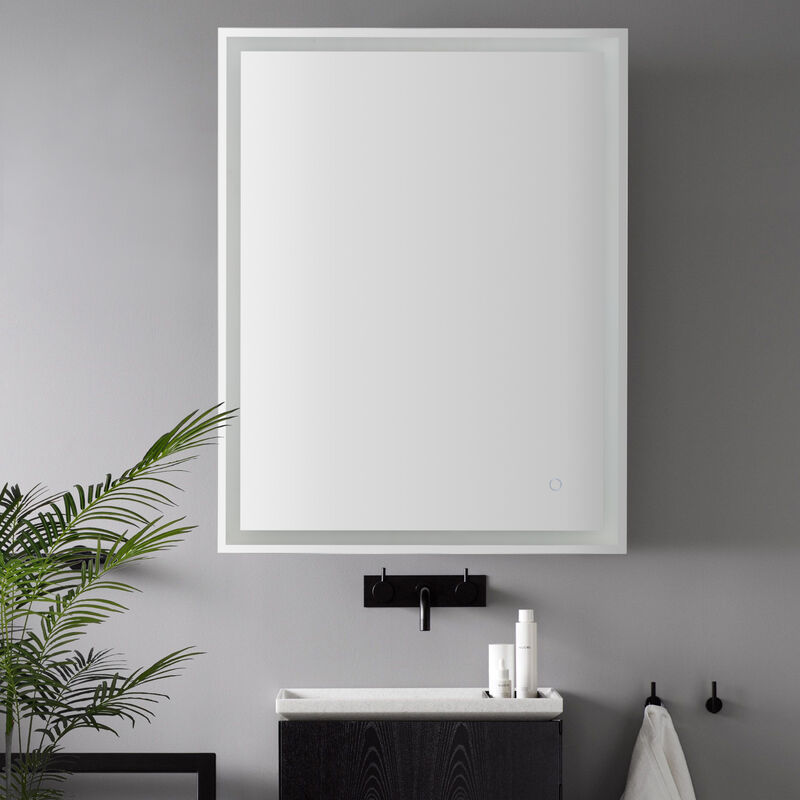 Pax Frameless Antifog Front/Back-Lit Wall Bathroom Vanity Mirror, Smart Touch image number 3