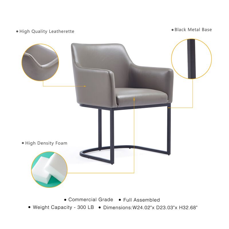 Serena Dark Gray Dining Arm Chair