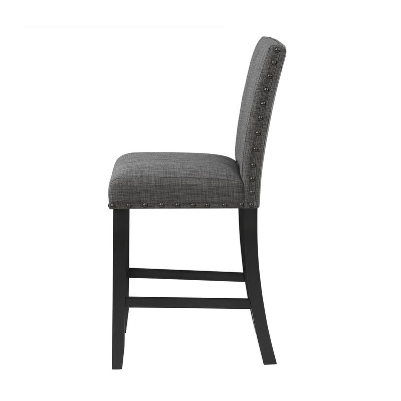 Modern Upholstered Bar Stools Set of 2 image number 3