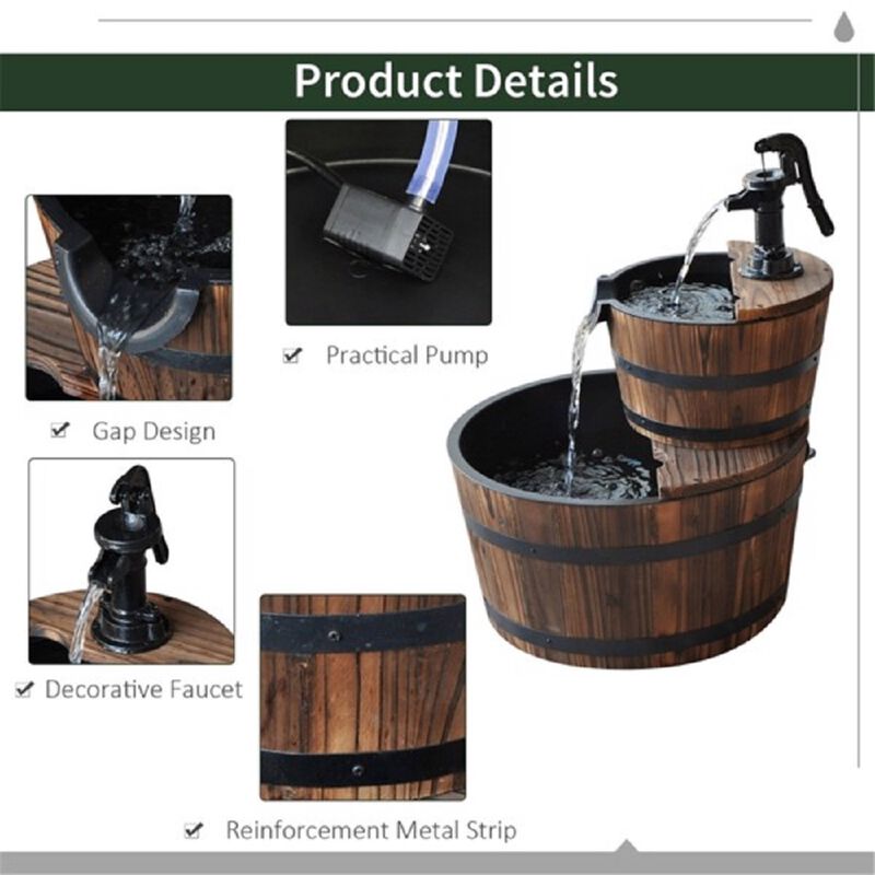 Water Fountain & Fish Tank Combo &ndash; Tranquil Feature for Indoor & Outdoor Spaces image number 2