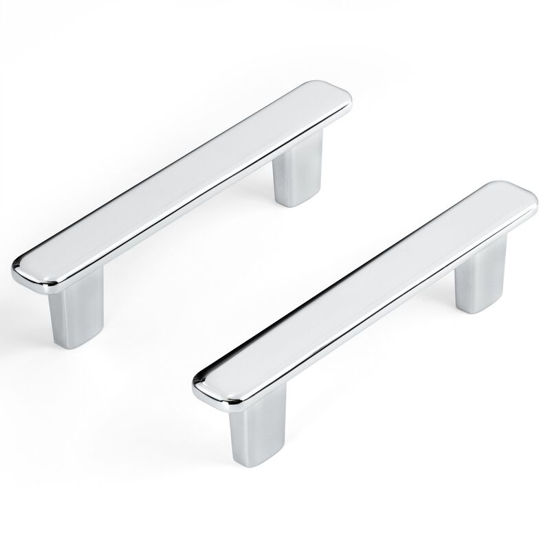 Hestia Hardware 10 Pack 3 Inch Modern Curved Edge Flat Bar Pull image number 0