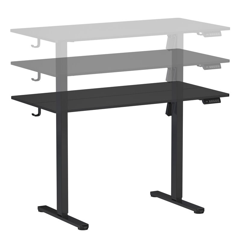 HomeRoots Adjustable Black Wood and Steel Standing Desk image number 3