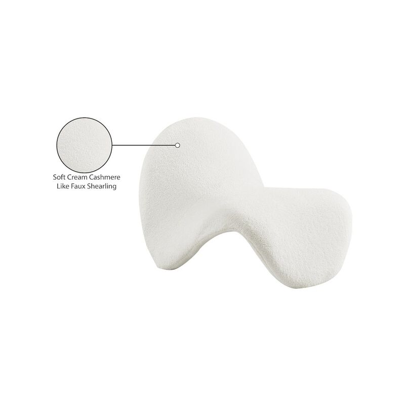 Meridian Furniture Theodore Cream Fur Accent Chair